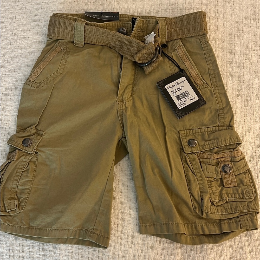 BNWT Boys Size 5 English Laundry Khaki Shorts with Belt